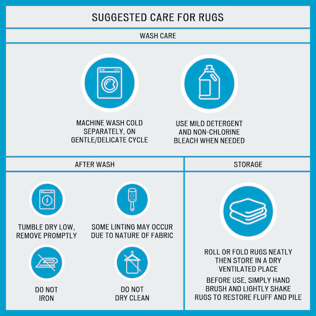 Woven Stripe Bath Rug – Non-Slip, Plush & Machine Washable