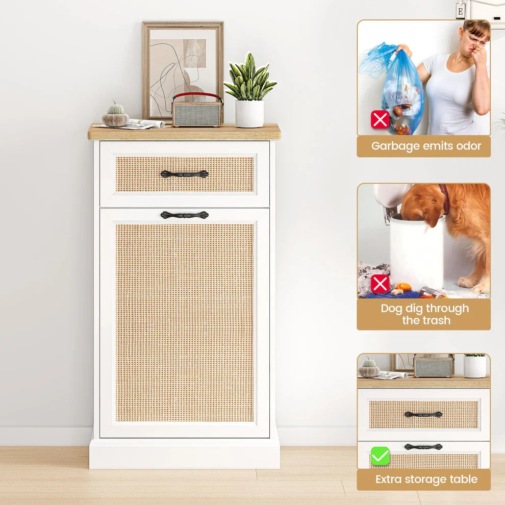 MDF Rattan Waste Cabinet – 1 Set
