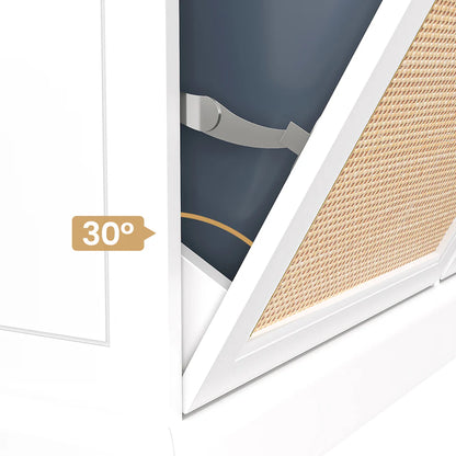 1 Set Of Mdf Rattan Waste Cabinet