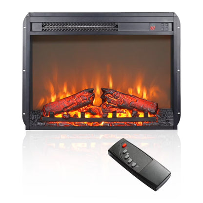 23" Electric Fireplace Stove Insert – 3D Flame with Remote Control