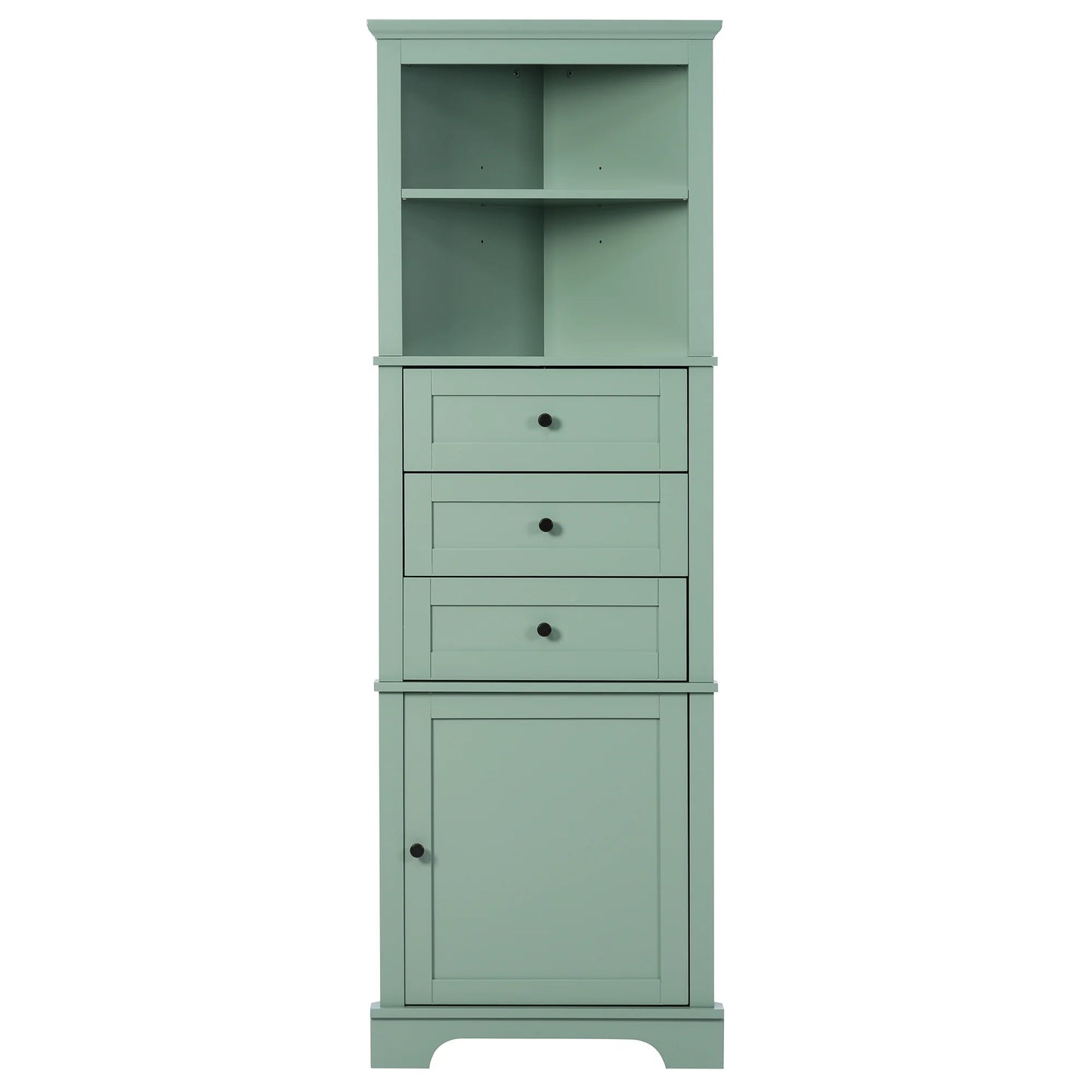 Triangle Tall Corner Cabinet – Drawers & Adjustable Shelves with Door