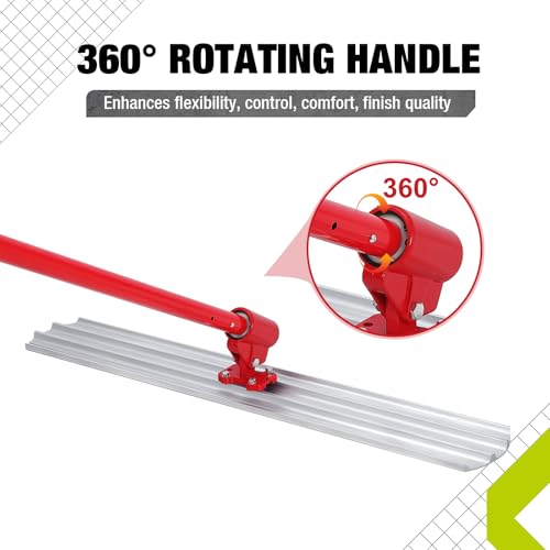 1 Aluminium Concrete Trowel | With 4 Handles And Bull Float Stand