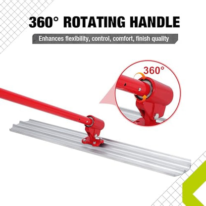 1 Aluminium Concrete Trowel | With 4 Handles And Bull Float Stand