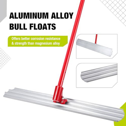 1 Aluminium Concrete Trowel | With 4 Handles And Bull Float Stand