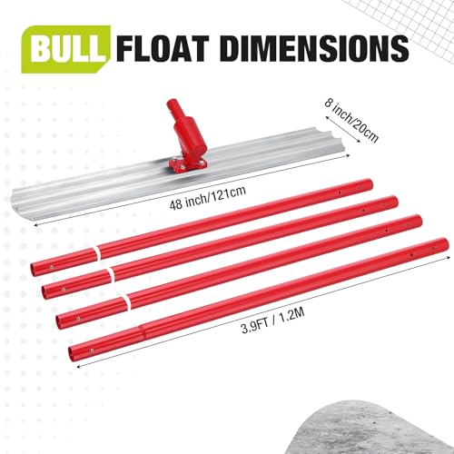 1 Aluminium Concrete Trowel | With 4 Handles And Bull Float Stand