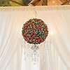 2Pcs Pe Artificial Flower Ball With Hanging Chain
