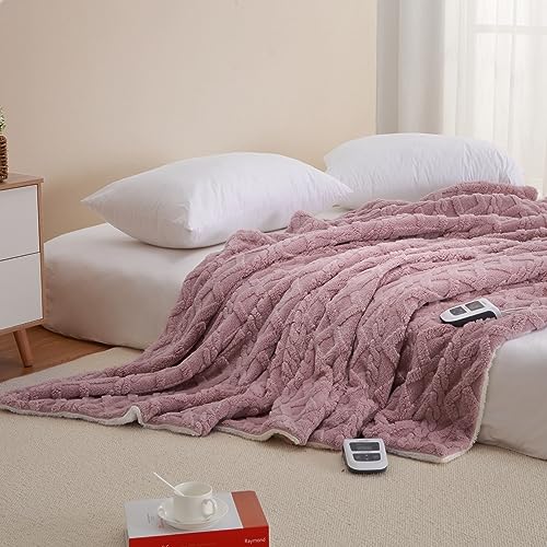 Cotton Velvet Jacquard Electric Blanket – LCD Digital Display Controller