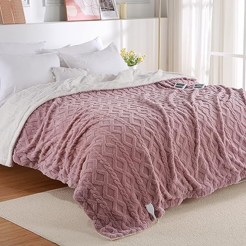 Cotton Velvet Jacquard Electric Blanket – LCD Digital Display Controller