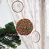2Pcs Pe Artificial Flower Ball With Hanging Chain
