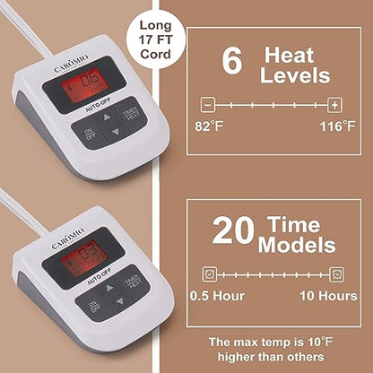 Cotton Velvet Jacquard Electric Blanket – LCD Digital Display Controller