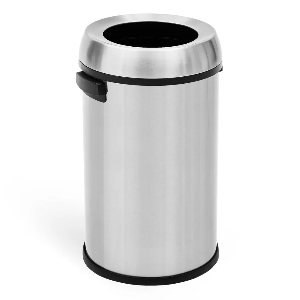 65L Commercial Trash Can – PP & ABS, 410/430 Sanded Finish, No Liner