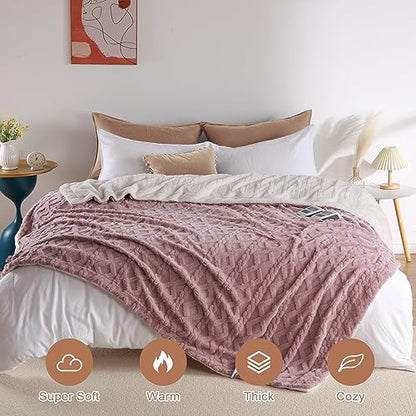 Cotton Velvet Jacquard Electric Blanket – LCD Digital Display Controller