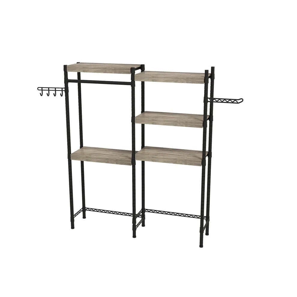 MDF & Iron Double-Row Washing Machine Rack