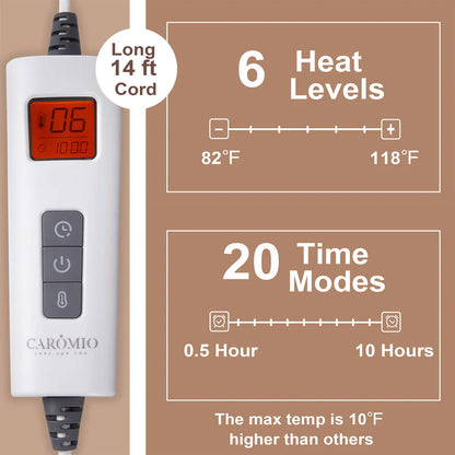 Cotton Velvet Jacquard Electric Blanket – LCD Desktop Digital Controller