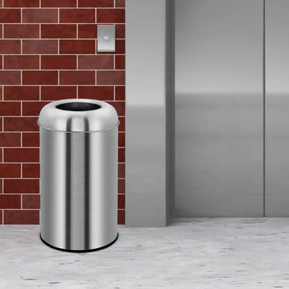 Stainless Steel Direct-Throw Hopper Trash Can