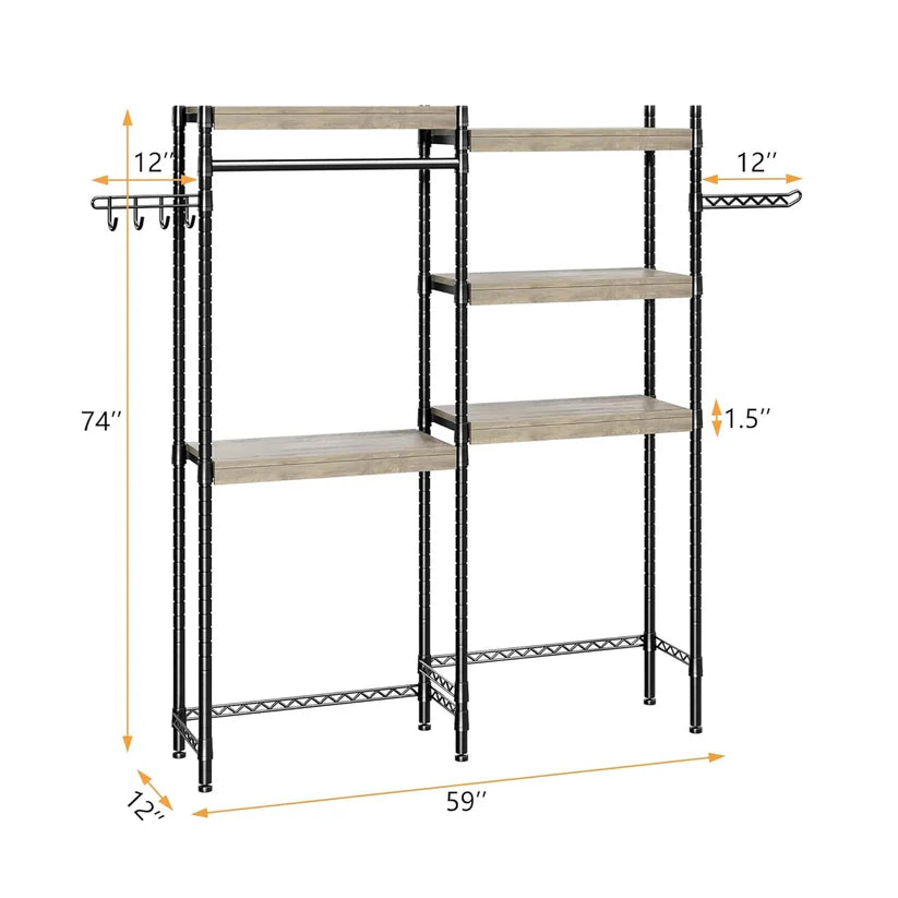 MDF & Iron Double-Row Washing Machine Rack