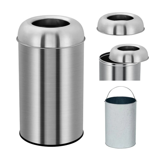 Stainless Steel Direct-Throw Hopper Trash Can