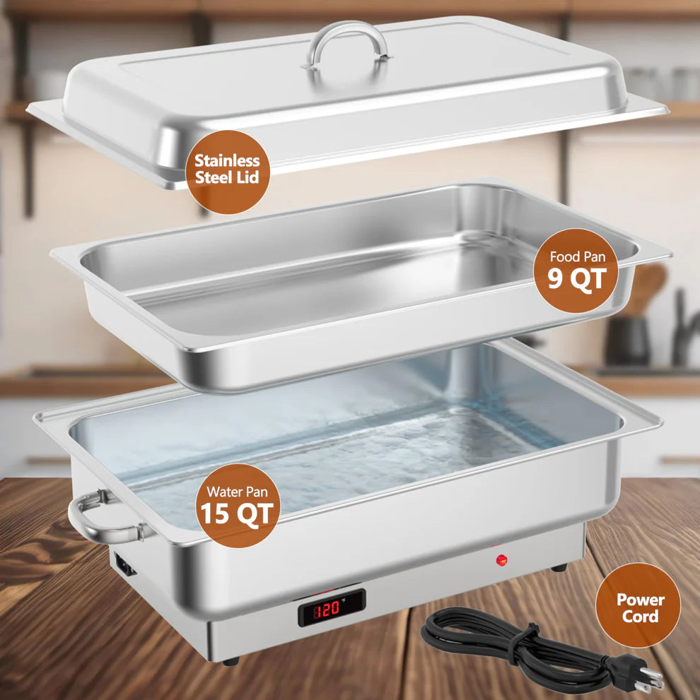 2-Piece Electric Dining Stove Set – With Flat Cover