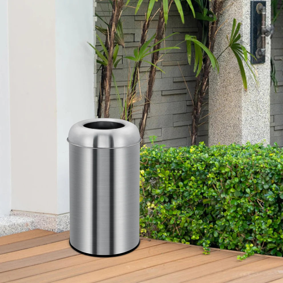 Stainless Steel Direct-Throw Hopper Trash Can