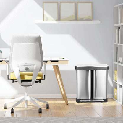 72L Stainless Steel Trash Can (36L+36L) – 410 Stainless, PP & ABS