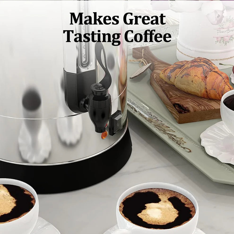 304 Stainless Steel Double-Layer Coffee Pot – Bottom Groove Design