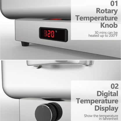 2-Piece Electric Dining Stove Set – With Flat Cover