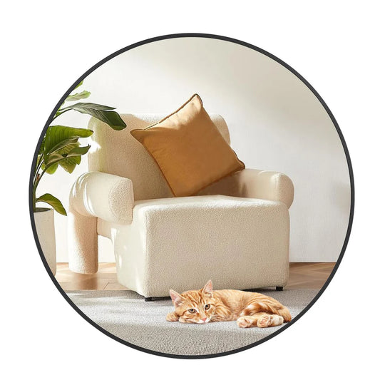 Aluminum Frame Bathroom Mirror – Eco-Friendly, Wall-Mount, No LED