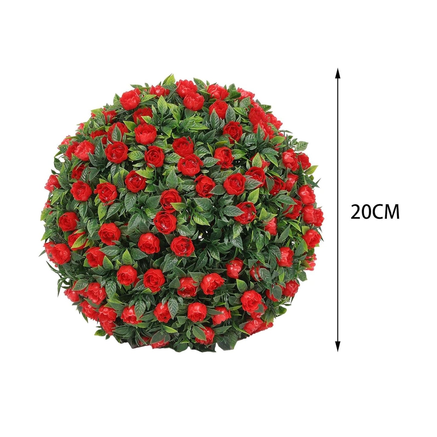2Pcs Pe Artificial Flower Ball With Hanging Chain
