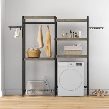 MDF & Iron Double-Row Washing Machine Rack