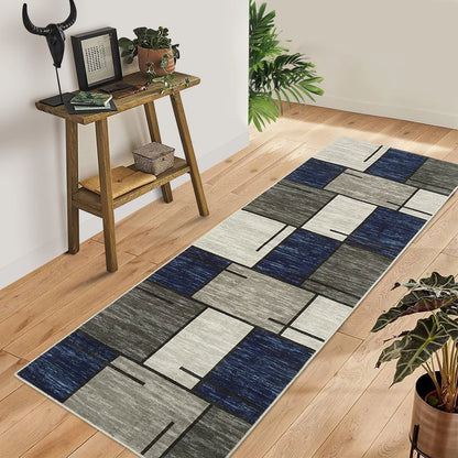 980GSM Polyester Terry Velvet Printed Carpet – Modern 12 Grid SY-2331