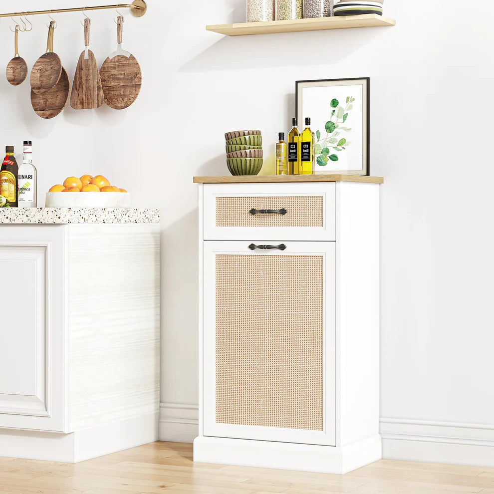 MDF Rattan Waste Cabinet – 1 Set