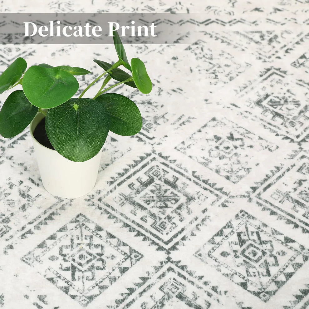 Cashmere-Feel Polyester Carpet – 1200Gsm, Foldable, Bohemian Capricorn”