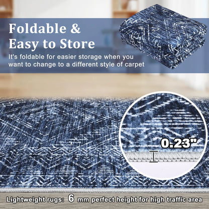 Fine Yarn Cashmere Polyester Carpet – 1180Gsm, Foldable, Modern Diamond Heart