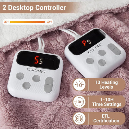 Cotton Velvet Jacquard Electric Blanket – LCD Digital Display Controller