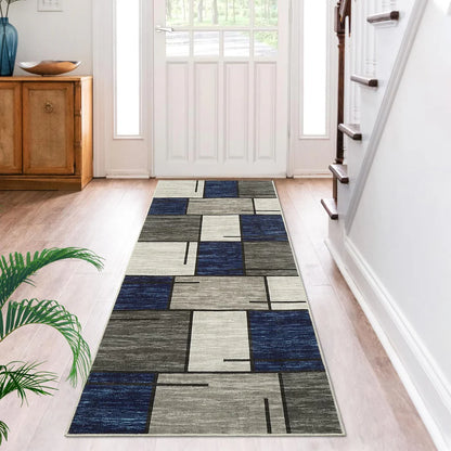 980GSM Polyester Terry Velvet Printed Carpet – Modern 12 Grid SY-2331