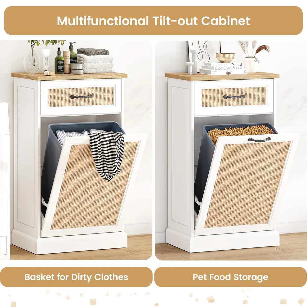 MDF Rattan Waste Cabinet – 1 Set