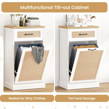 MDF Rattan Waste Cabinet – 1 Set