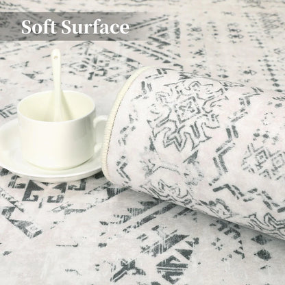 Cashmere-Feel Polyester Carpet – 1200Gsm, Foldable, Bohemian Capricorn”