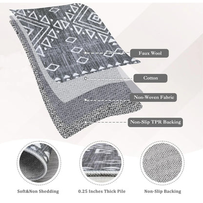 Polyester Velvet & Cashmere Printed Carpet – Bohemia Leisure Tribe, 1180GSM