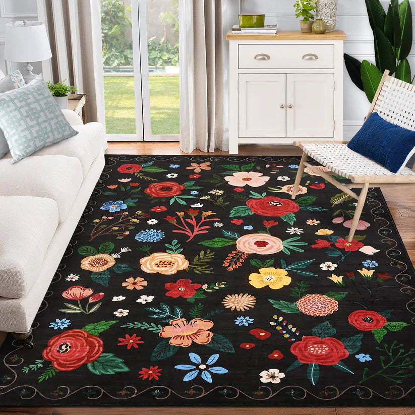 1150GSM Polyester Pearl Velvet Printed Carpet – XXS Modern Flowering