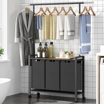 1 Set Ironwood Hanging Laundry Basket