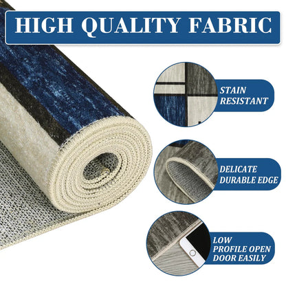 980GSM Polyester Terry Velvet Printed Carpet – Modern 12 Grid SY-2331