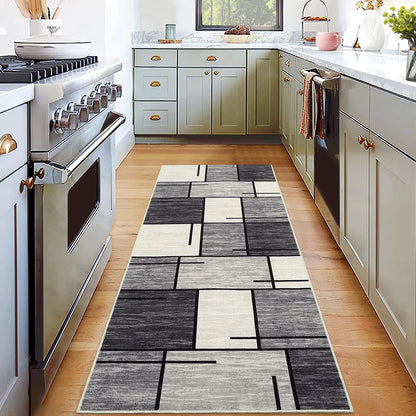980GSM Polyester Terry Velvet Printed Carpet – Modern 12 Grid SY-2331
