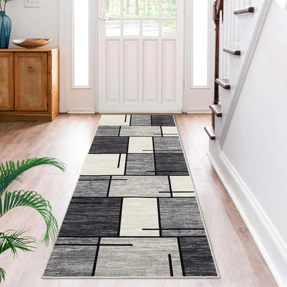 980GSM Polyester Terry Velvet Printed Carpet – Modern 12 Grid SY-2331
