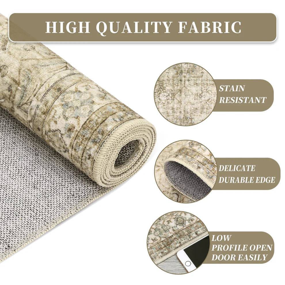 980GSM Polyester Terry Velvet Printed Carpet – Persian Clear