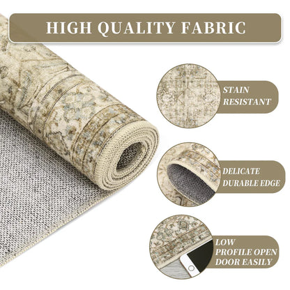 980GSM Polyester Terry Velvet Printed Carpet – Persian Clear