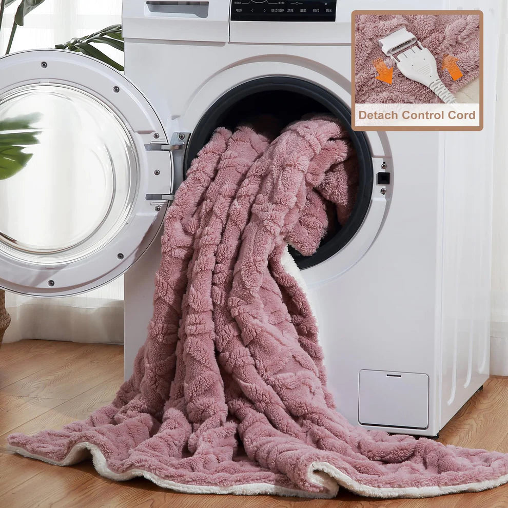 Cotton Velvet Jacquard Electric Blanket – LCD Desktop Digital Controller