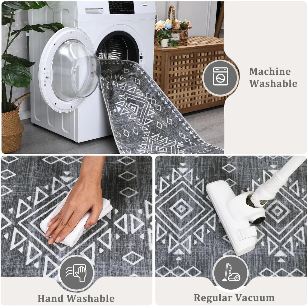 Polyester Velvet & Cashmere Printed Carpet – Bohemia Leisure Tribe, 1180GSM