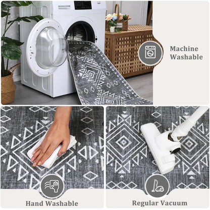 Polyester Velvet & Cashmere Printed Carpet – Bohemia Leisure Tribe, 1180GSM