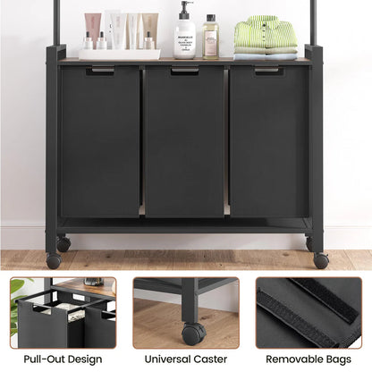 1 Set Ironwood Hanging Laundry Basket